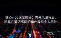 糖心vlog深度揭秘：内幕风波背后，明星在酒店房间的角色异常令人意外